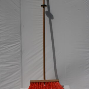 Heavy duty exterior Ornage push broom